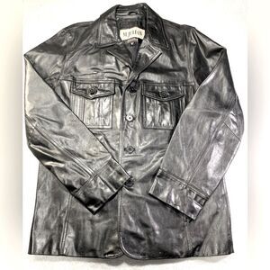 Wilson’s M. Julian Vintage Men’s Black Leather Jacket Size M